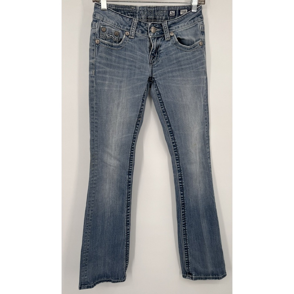 Miss Me Jeans Womens 26 Blue Denim Flared Leg Med Wash Mid-Rise
